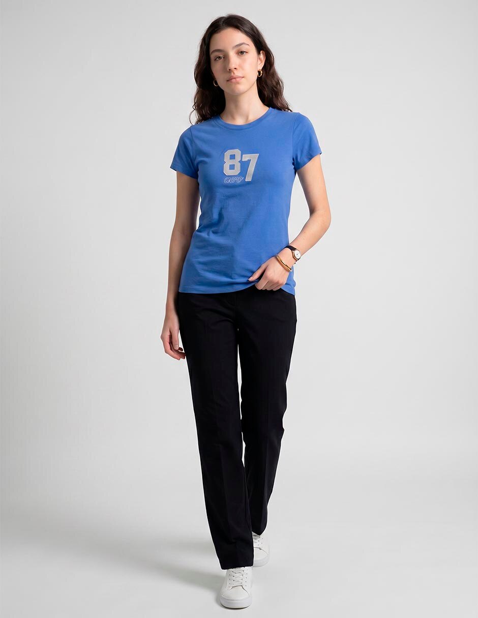 Playera manga corta cuello redondo mujer 3