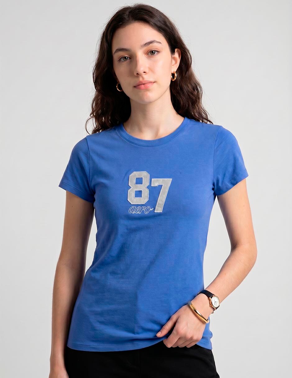 Playera manga corta cuello redondo mujer 4