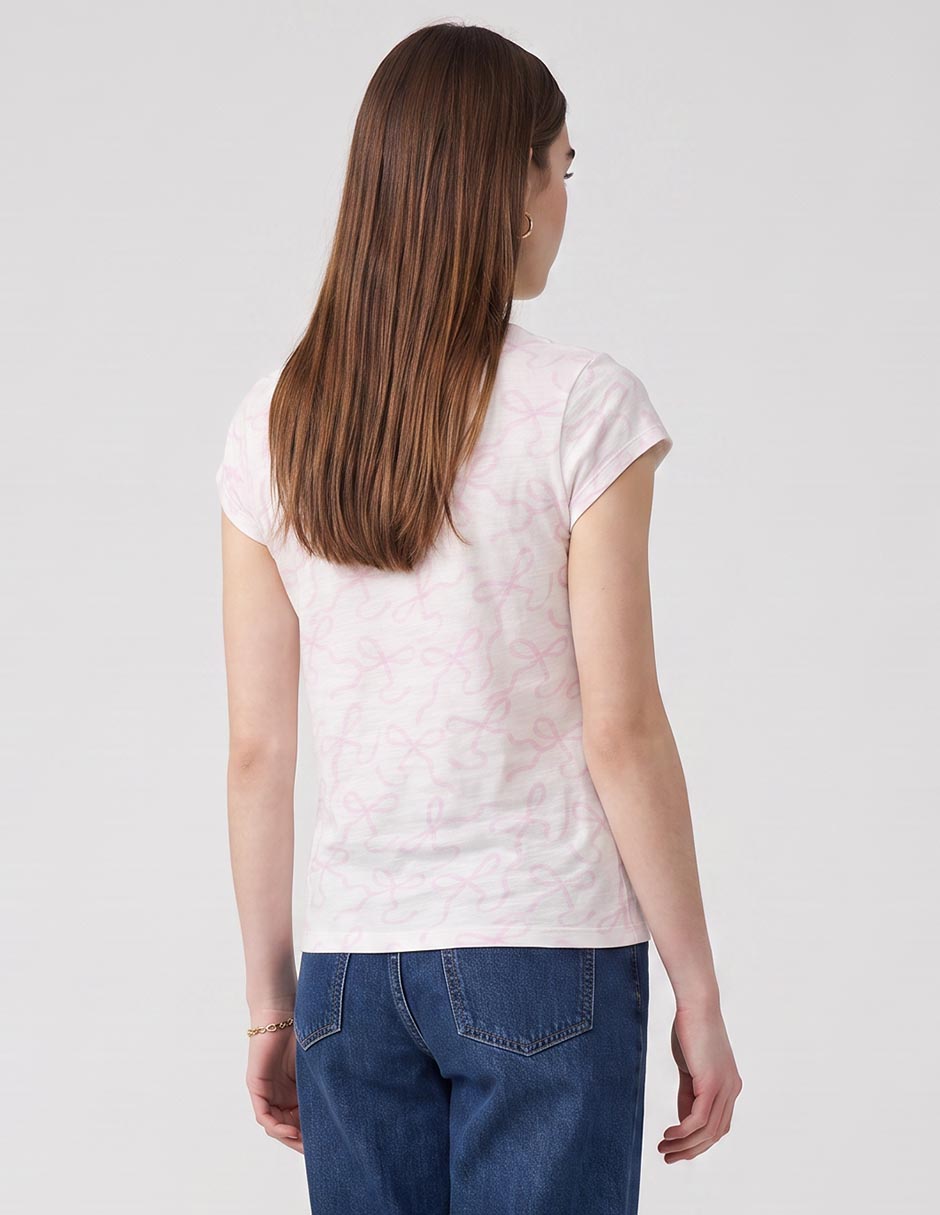 Playera manga corta cuello redondo para mujer 2