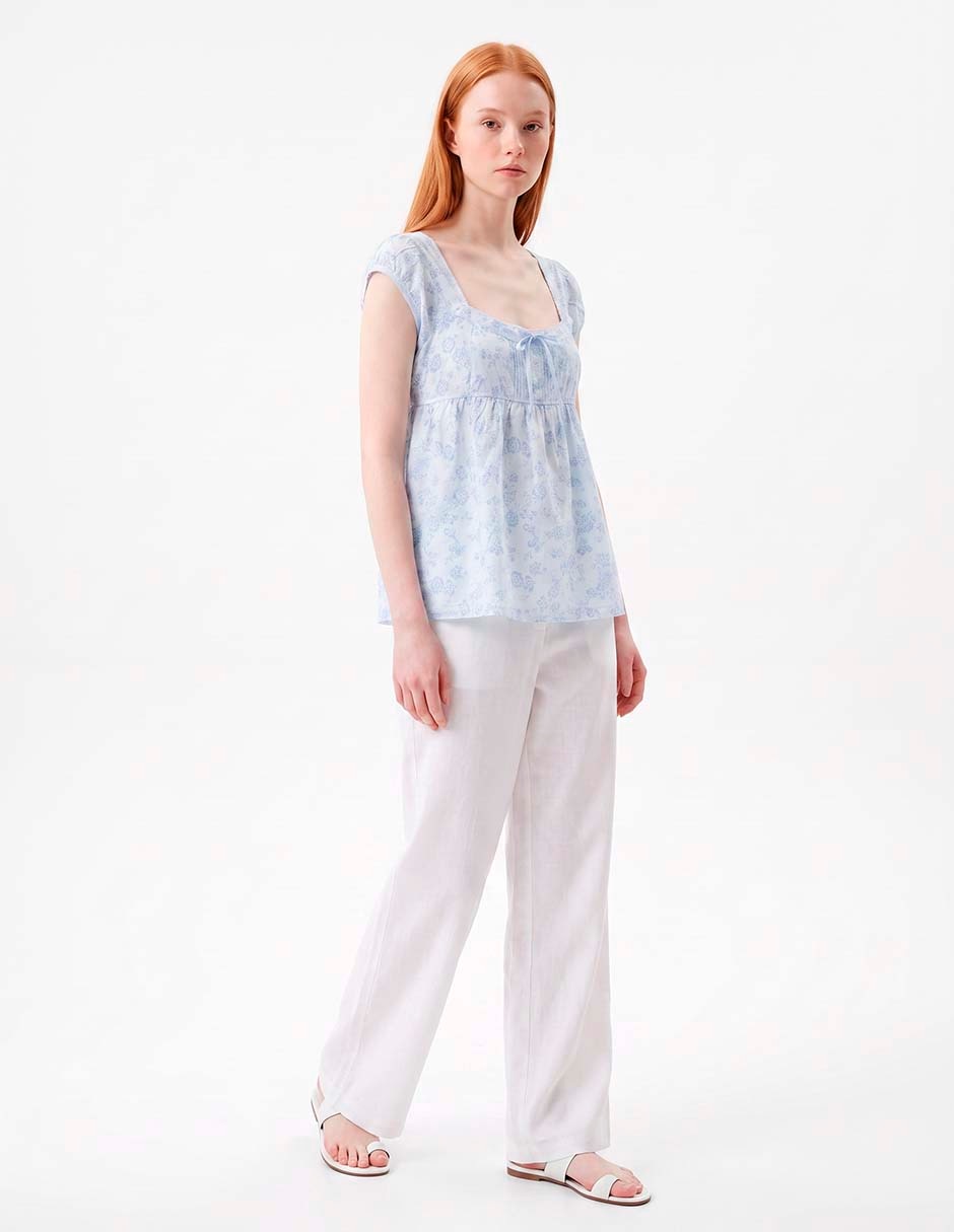 Playera manga corta aeropostale cuello cuadrado para mujer 3