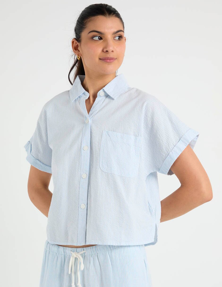 Blusa manga corta para mujer