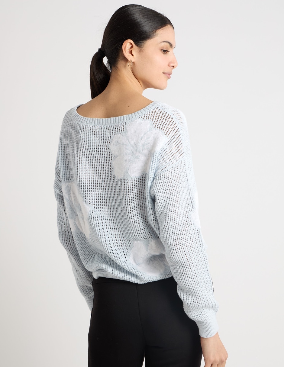 Suéter cuello ojal para mujer 6