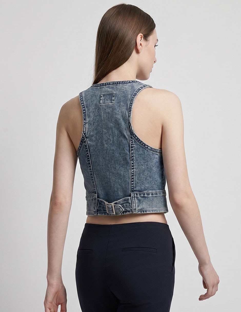 Chaleco aéropostale de mezclilla para mujer