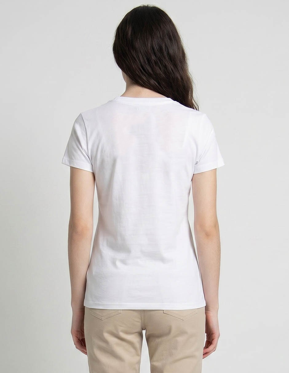 Playera manga corta cuello redondo para mujer 2