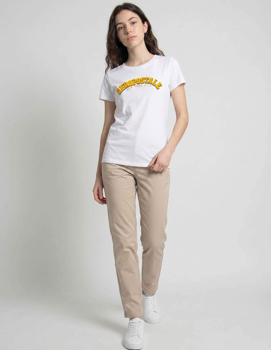 Playera manga corta cuello redondo para mujer 3