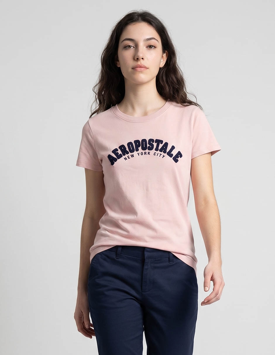 Playera manga corta Aéropostale cuello redondo para mujer