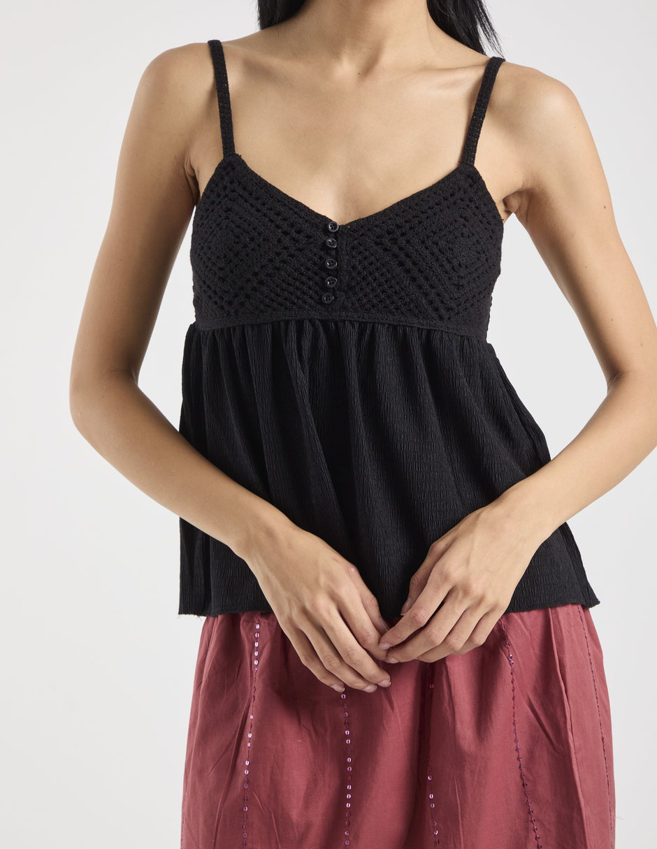 Blusa manga corta para mujer