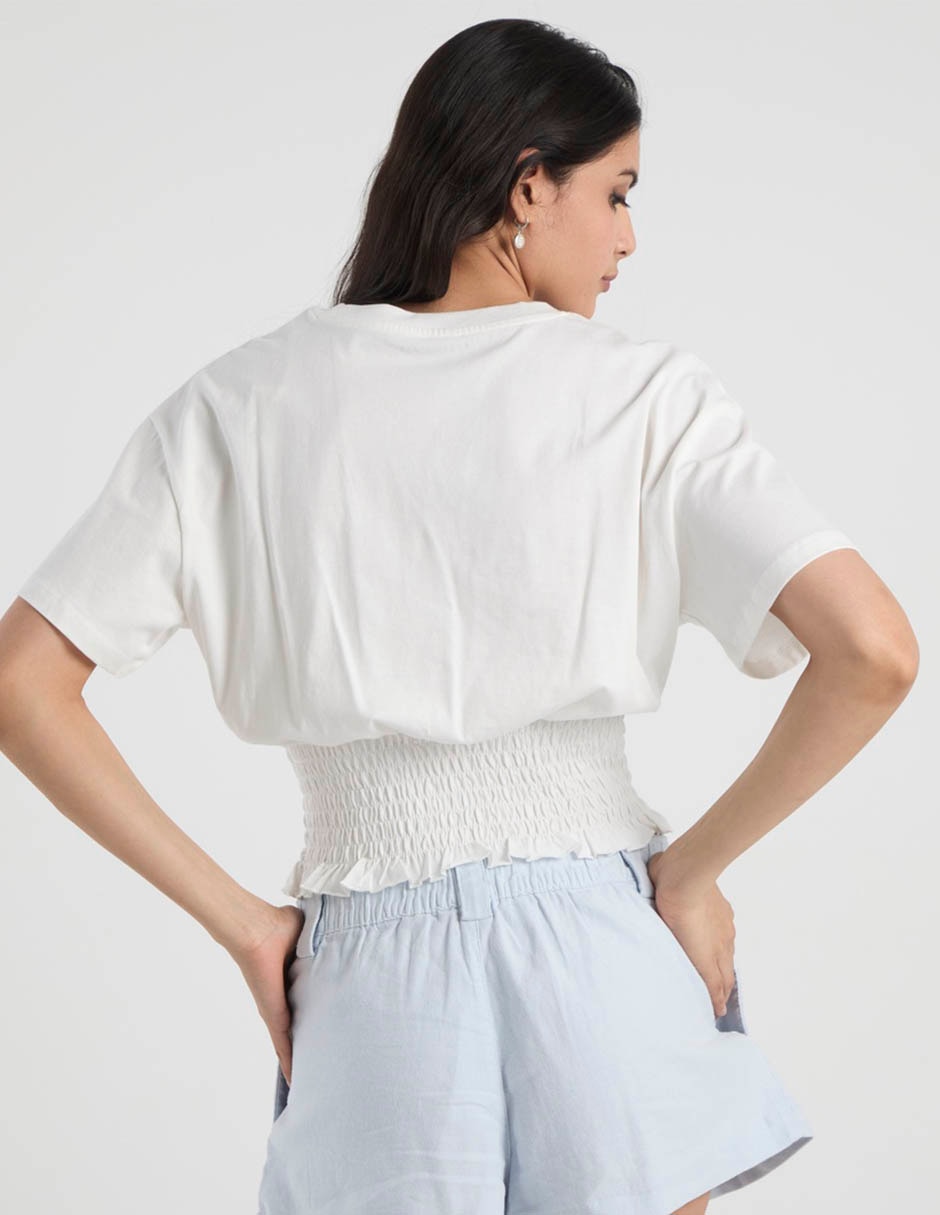 Playera manga corta cuello redondo mujer 6