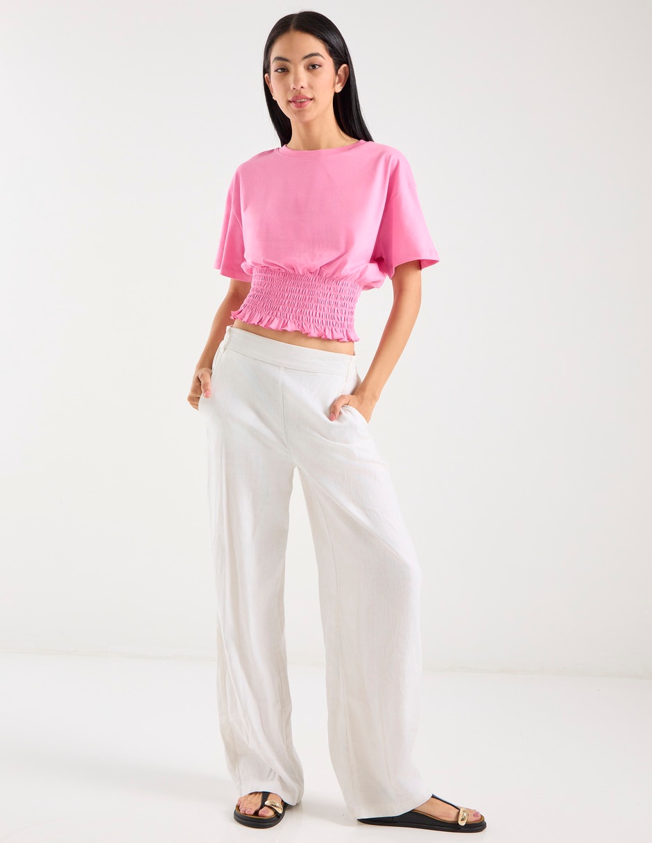 Playera manga corta cuello redondo para mujer 3