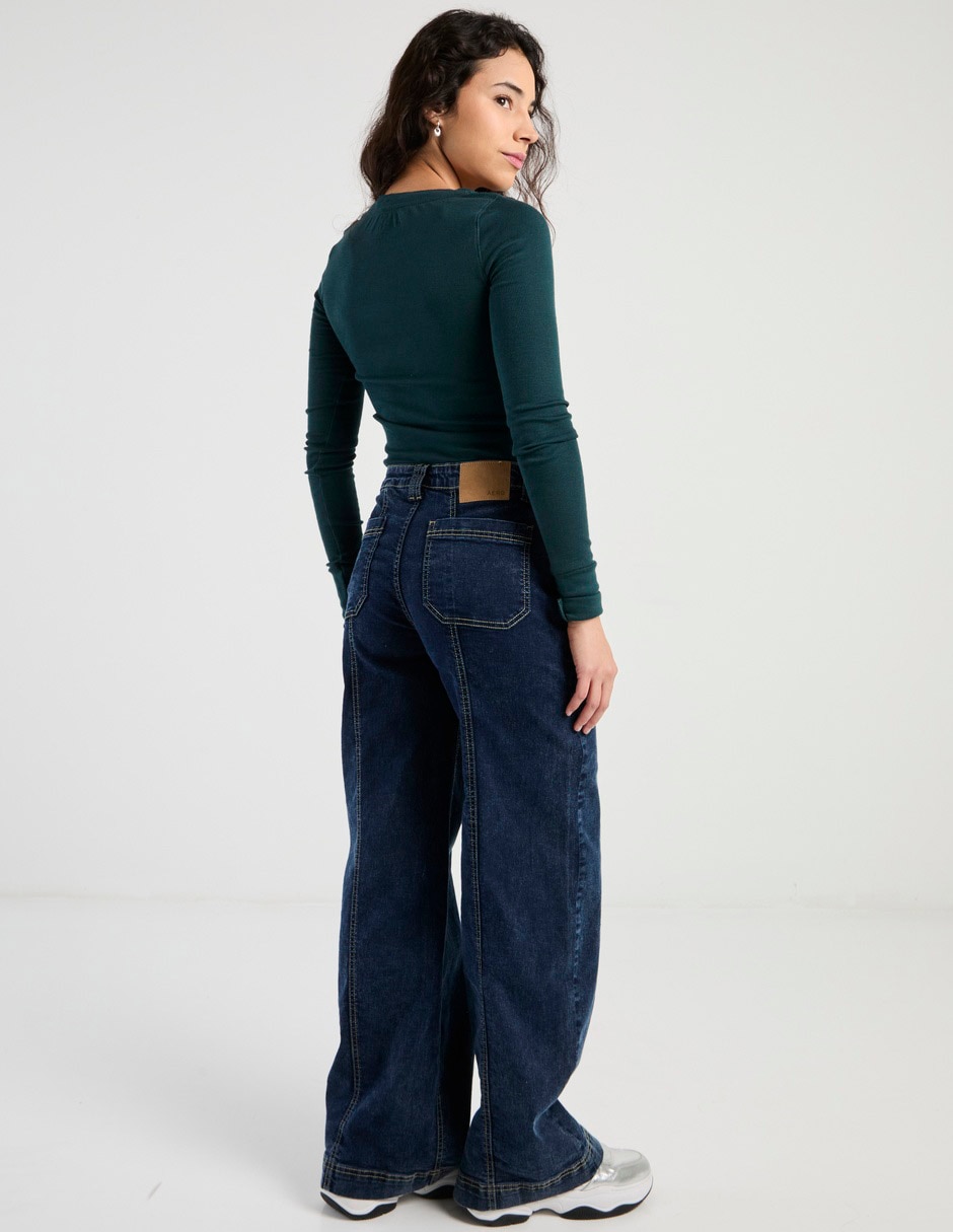Jeans wide leg Aéropostale para mujer 4
