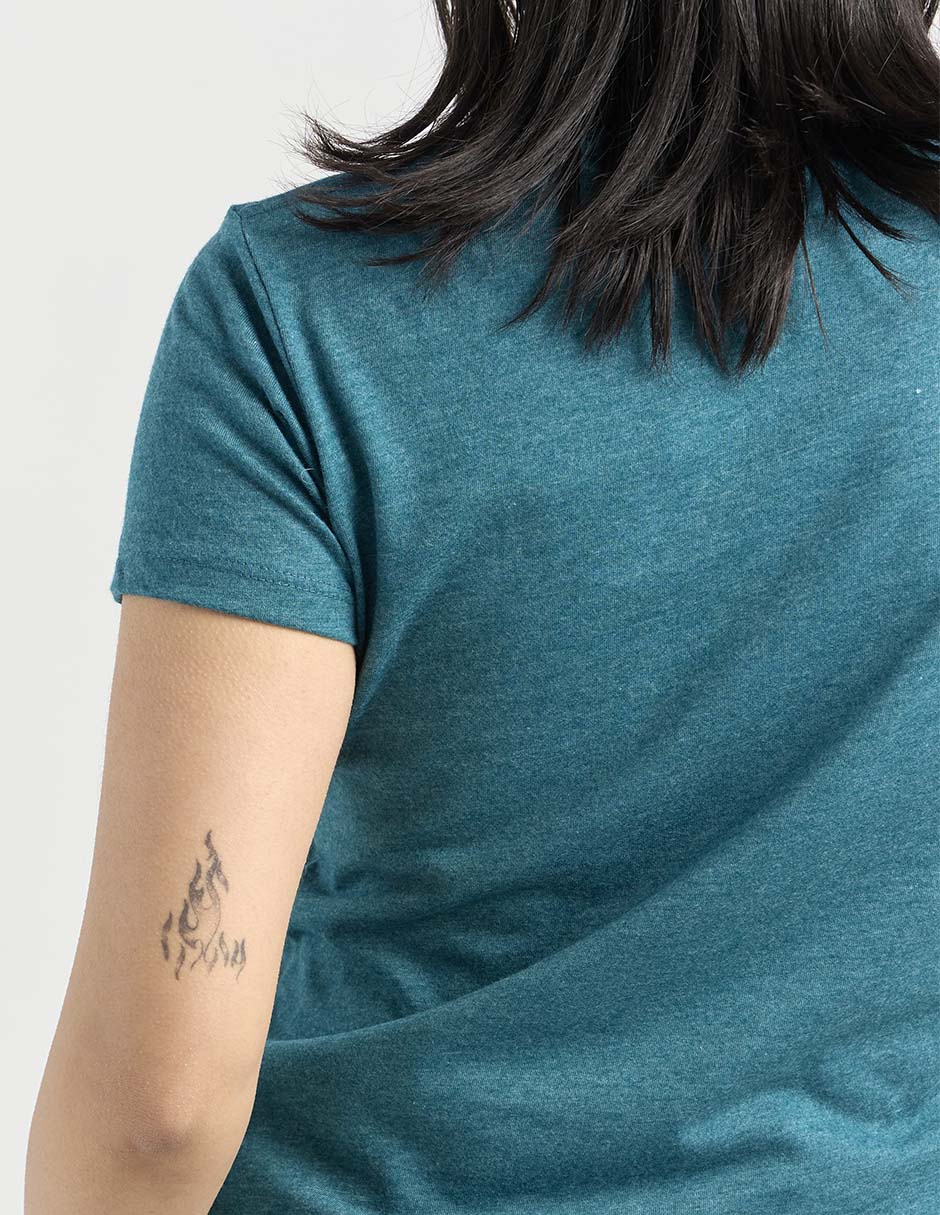 Playera manga corta cuello redondo mujer 5