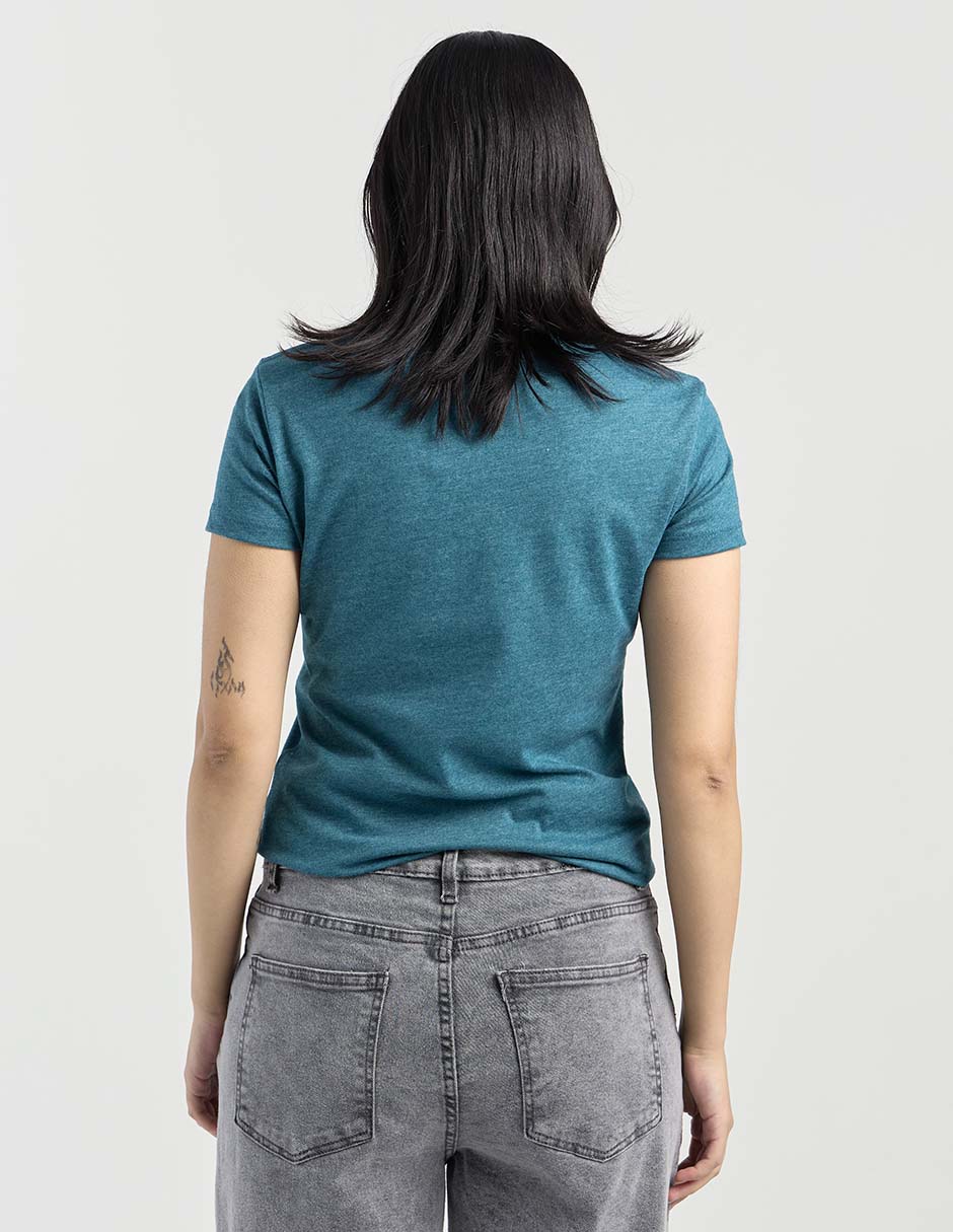 Playera manga corta cuello redondo mujer 7