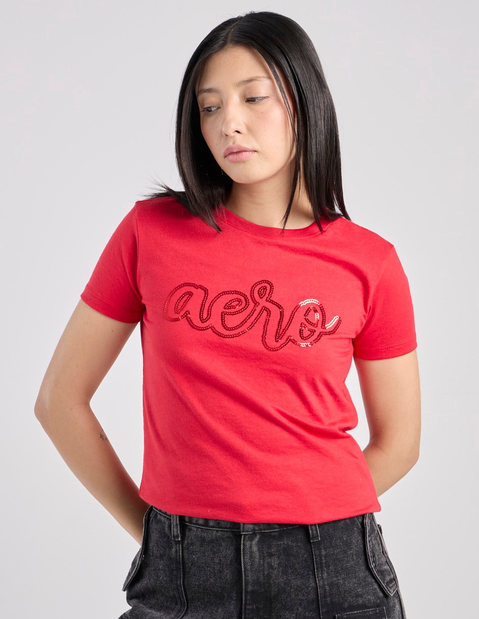 Playera manga corta cuello redondo para mujer Playera manga corta cuello redondo para mujer