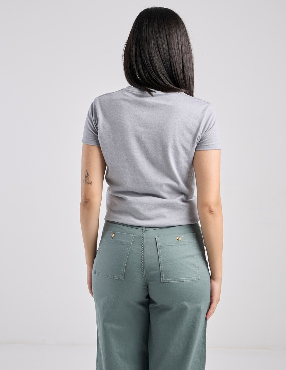 Playera manga corta cuello redondo mujer 5