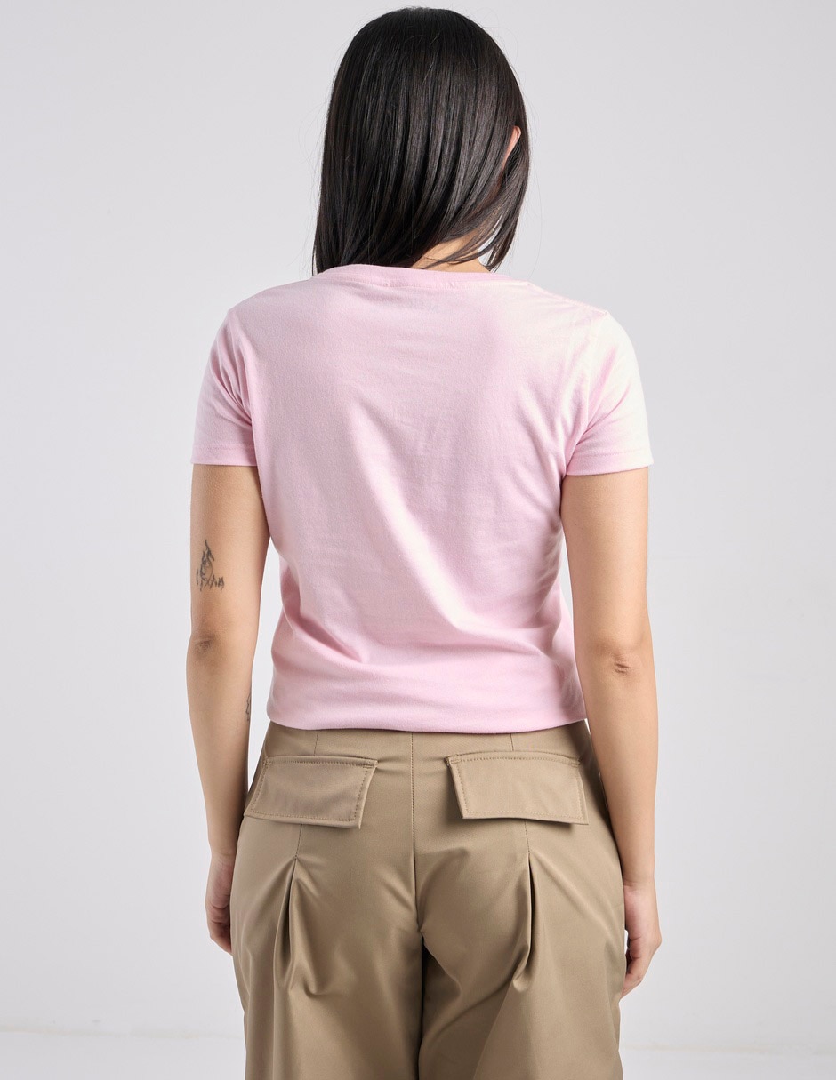 Playera manga corta cuello redondo para mujer 2