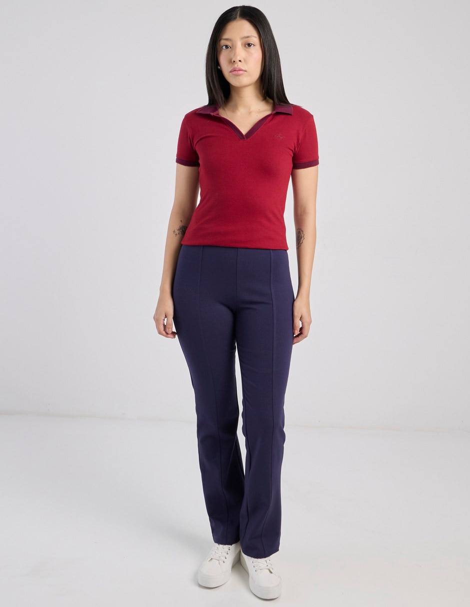 Playera manga corta cuello v mujer 4