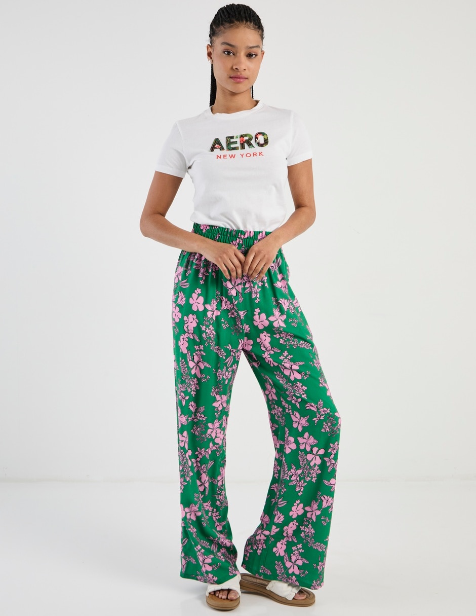 Pantalón relaxed Aéropostale amplio para mujer