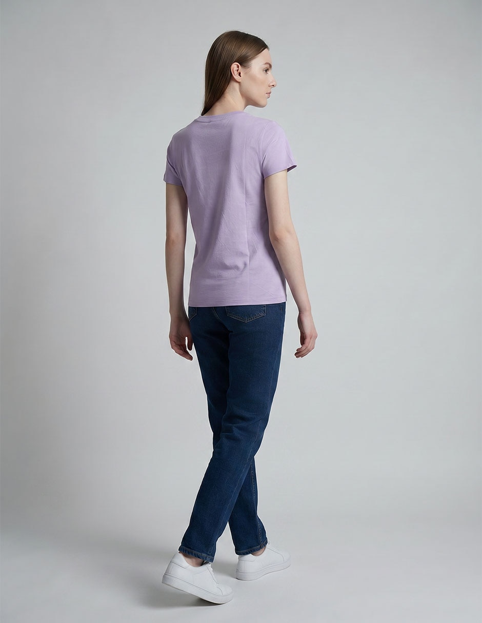 Playera manga corta cuello redondo para mujer 2