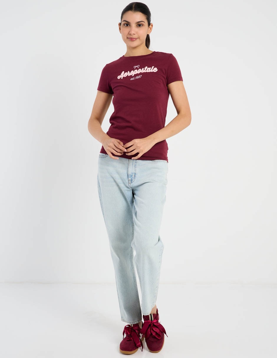 Playera manga corta cuello redondo para mujer 2