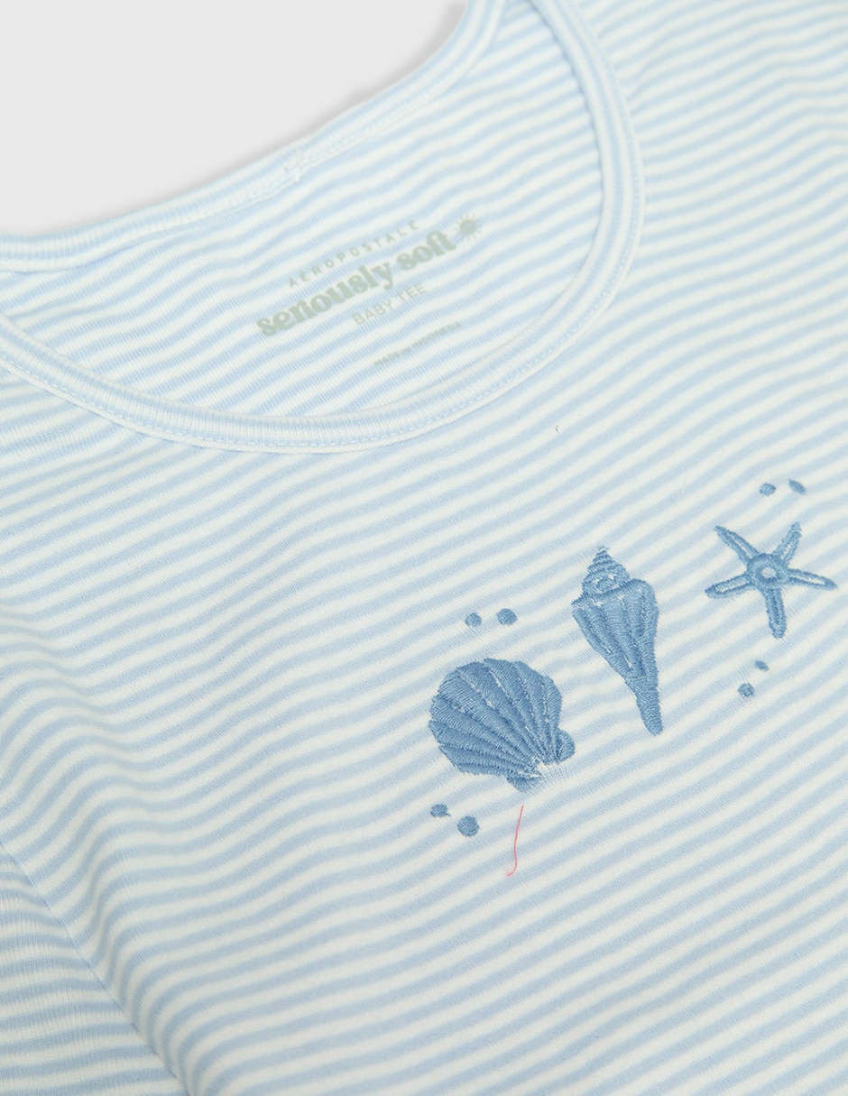 Playera manga corta cuello redondo para mujer 3