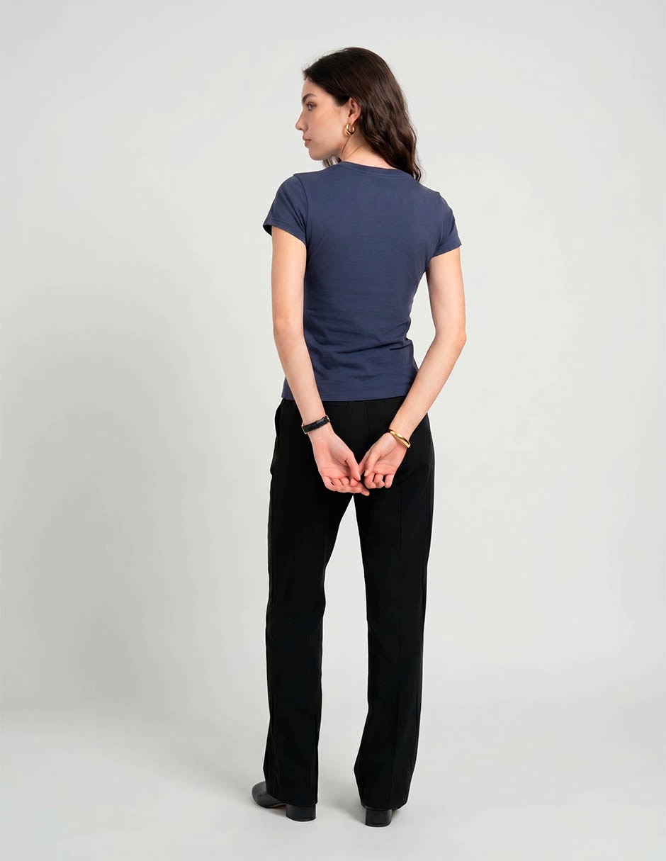 Playera manga corta cuello redondo para mujer 2