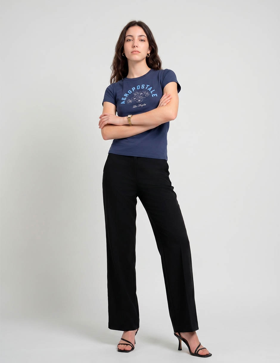 Playera manga corta cuello redondo para mujer 3