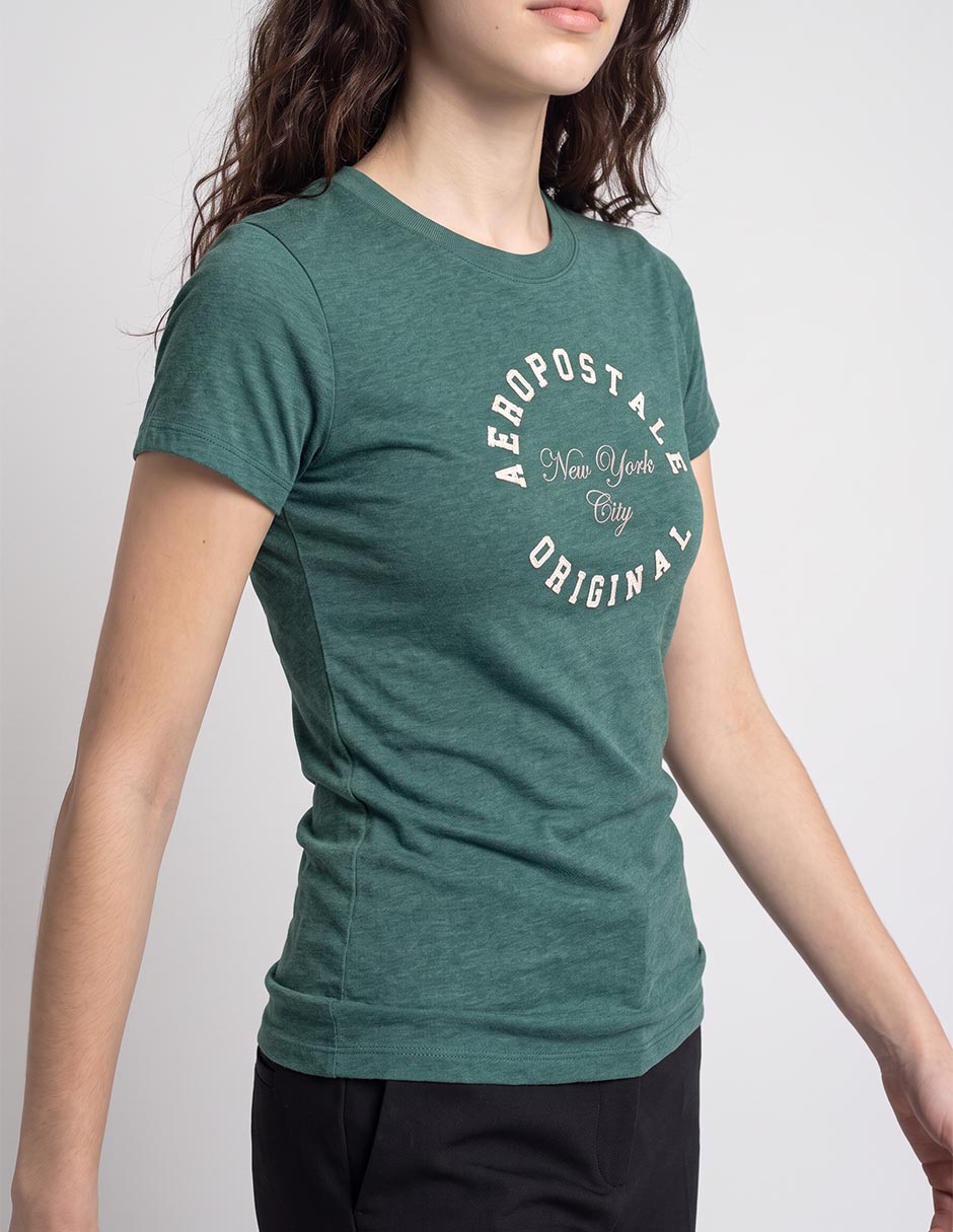 Playera manga corta cuello redondo para mujer 3