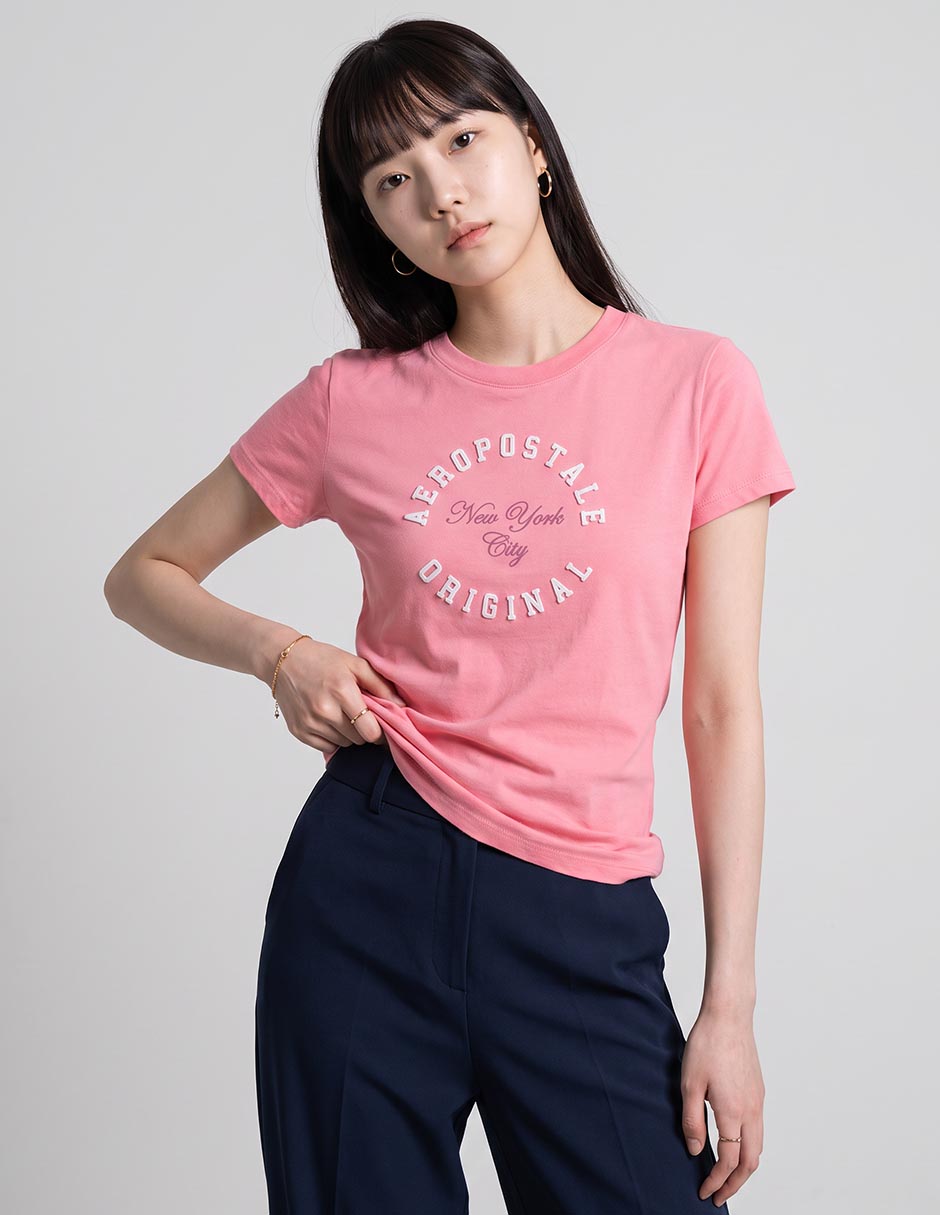 Playera manga corta aéropostale cuello redondo para mujer