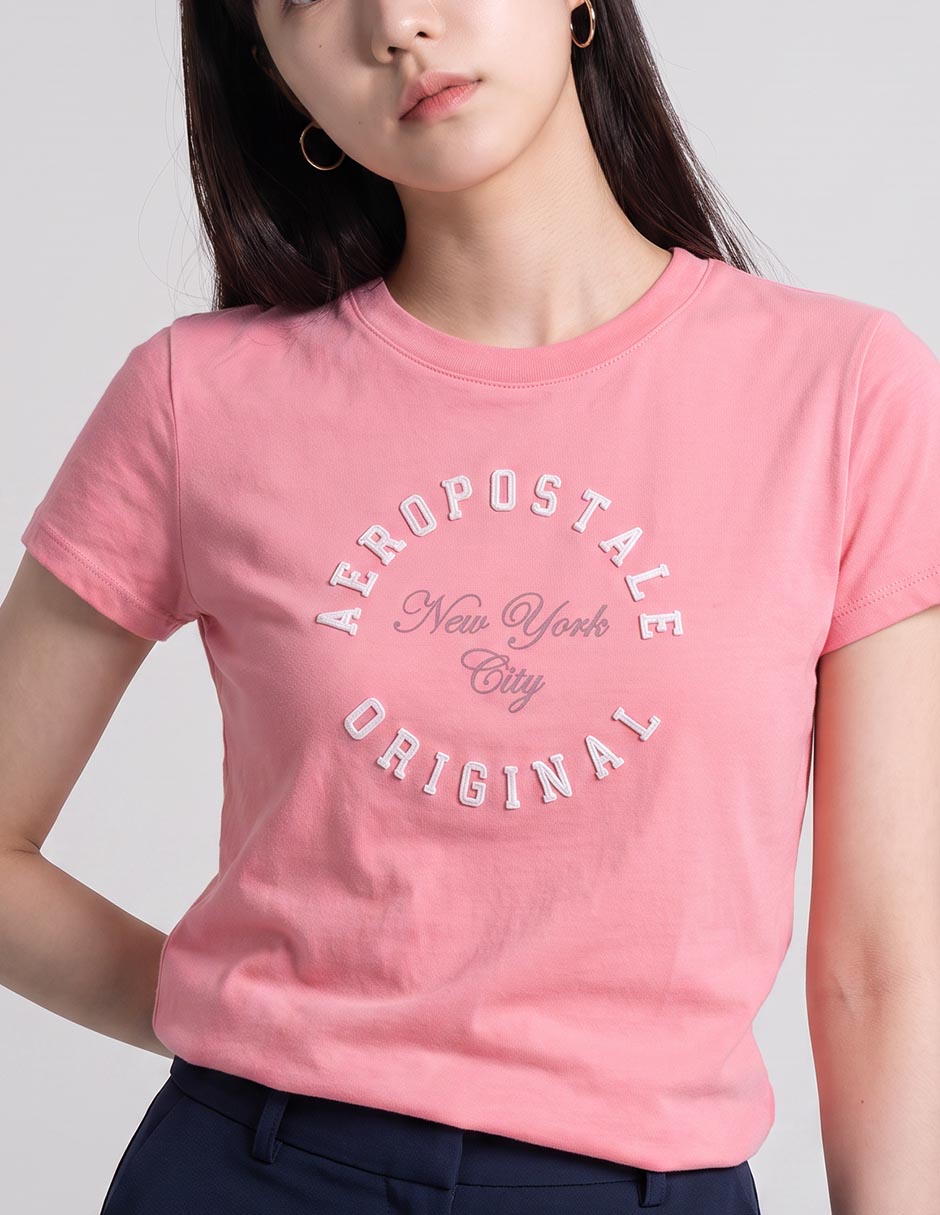 Playera manga corta aéropostale cuello redondo para mujer