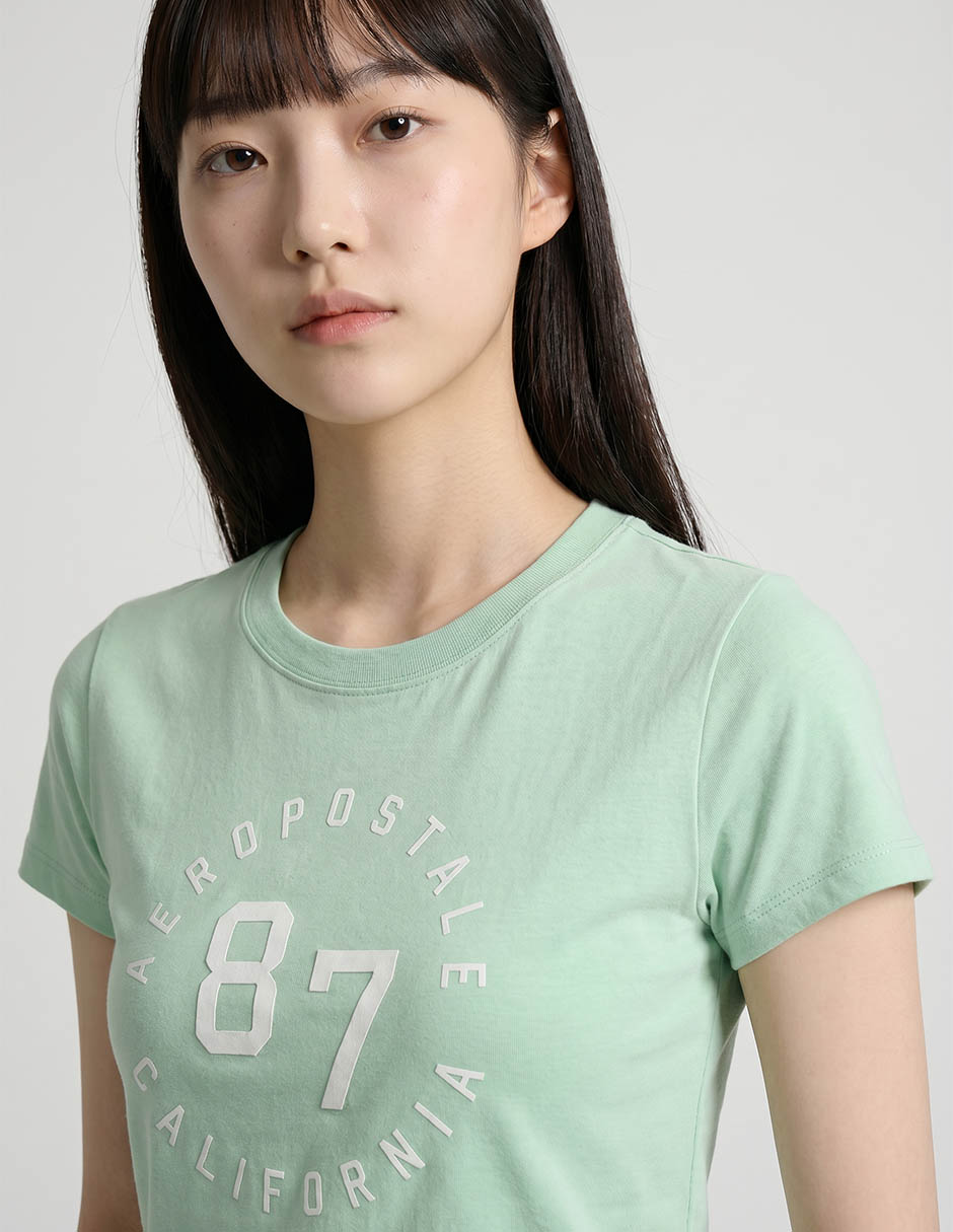 Playera manga corta cuello redondo para mujer 3