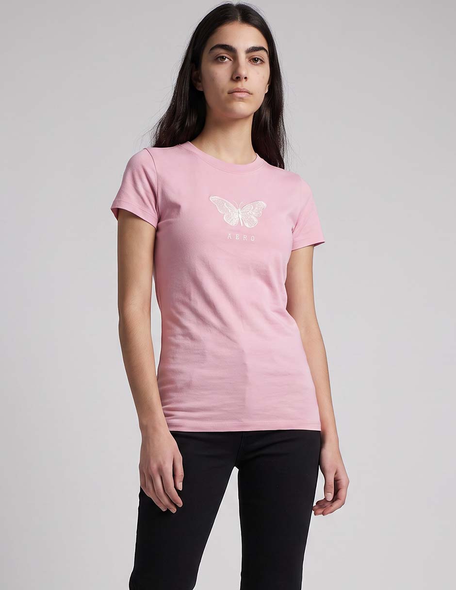 Playera manga corta aéropostale cuello redondo para mujer
