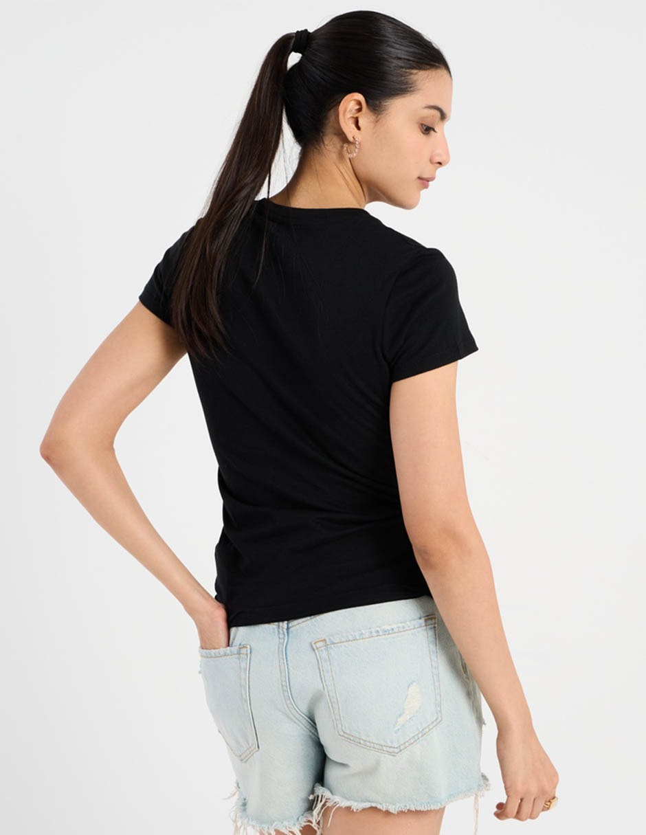 Playera manga corta cuello redondo para mujer 2