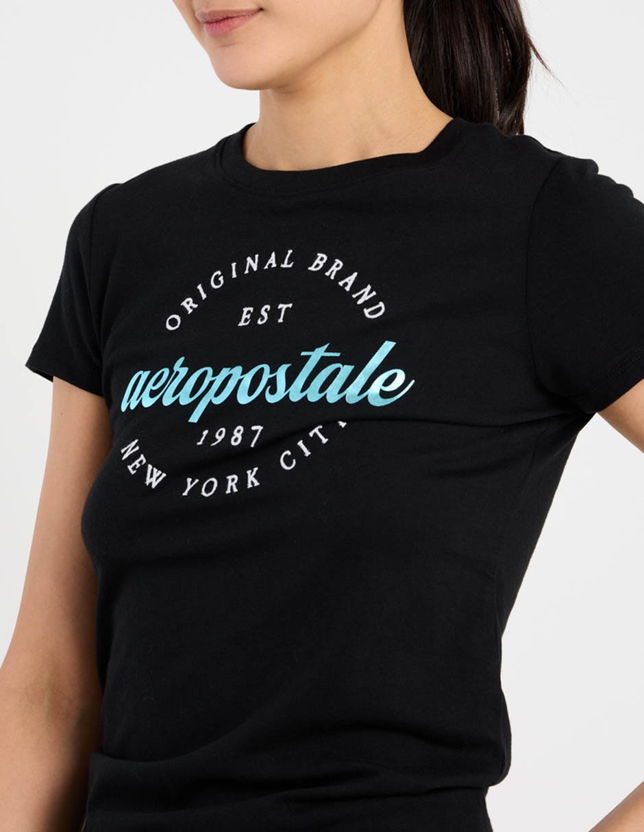 Playera manga corta cuello redondo para mujer 4