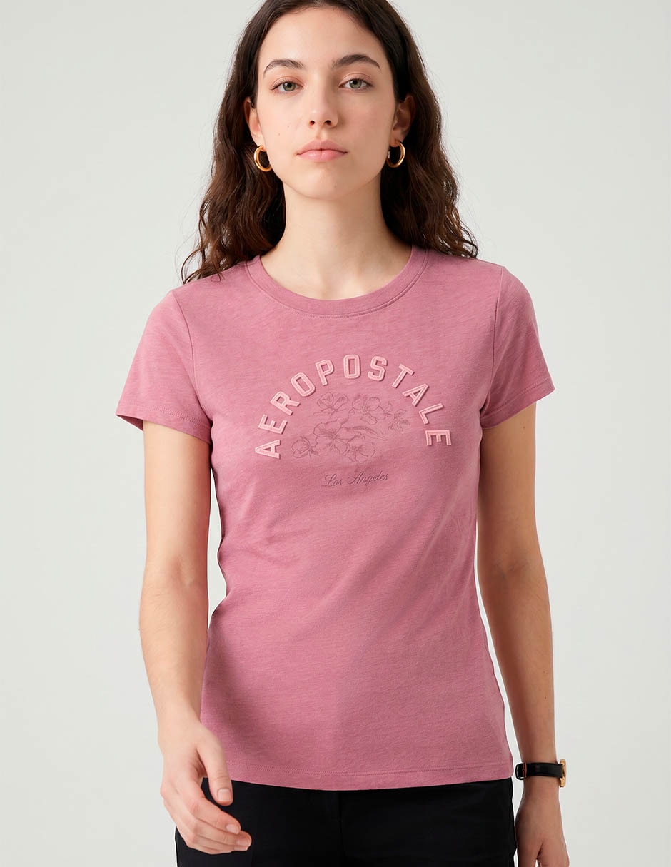 Playera manga corta cuello redondo mujer 2