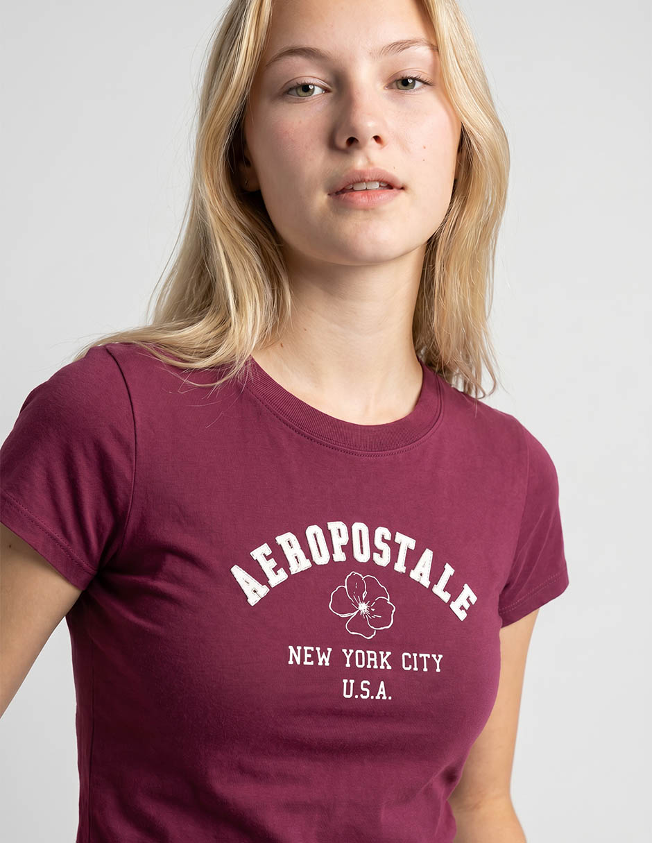 Playera manga corta Aéropostale cuello redondo para mujer