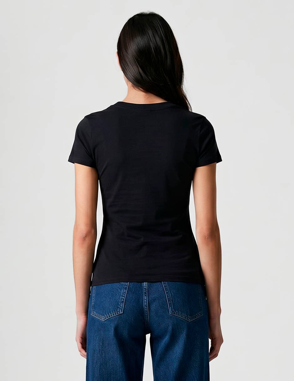 Playera manga corta cuello redondo mujer 2