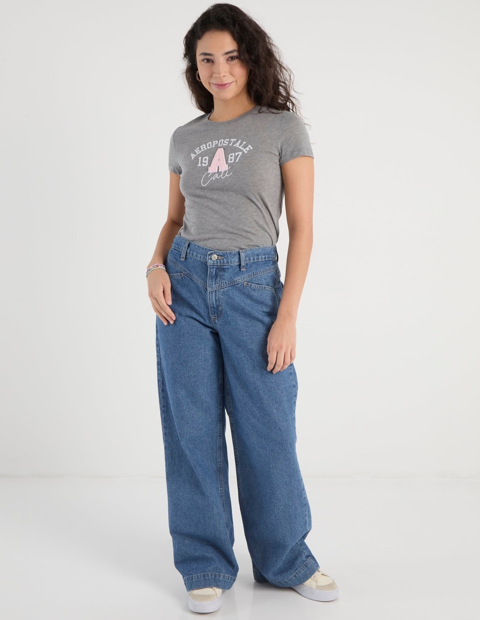 Jeans wide leg Aéropostale para mujer 4