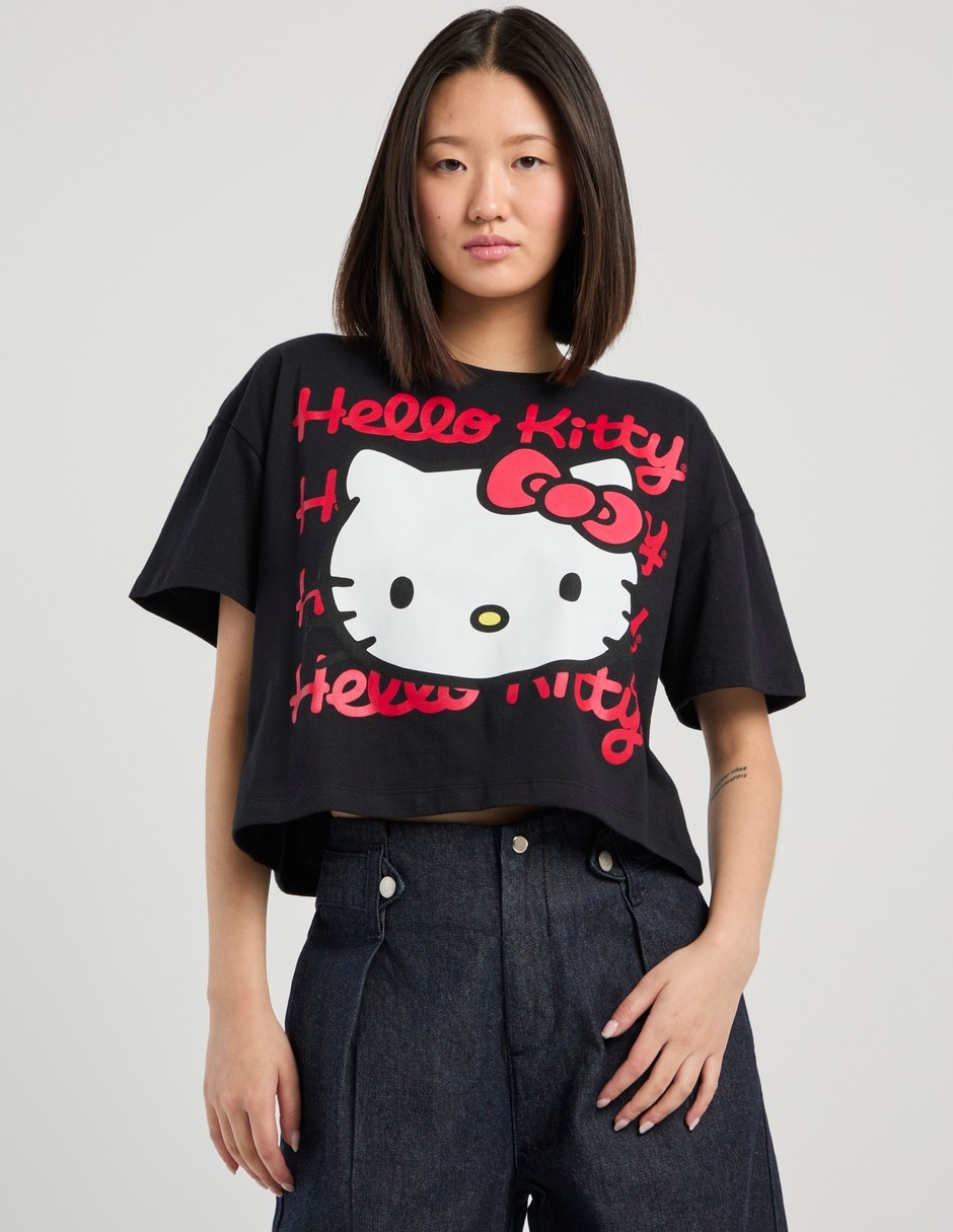 Playera manga corta cuello redondo para mujer 1
