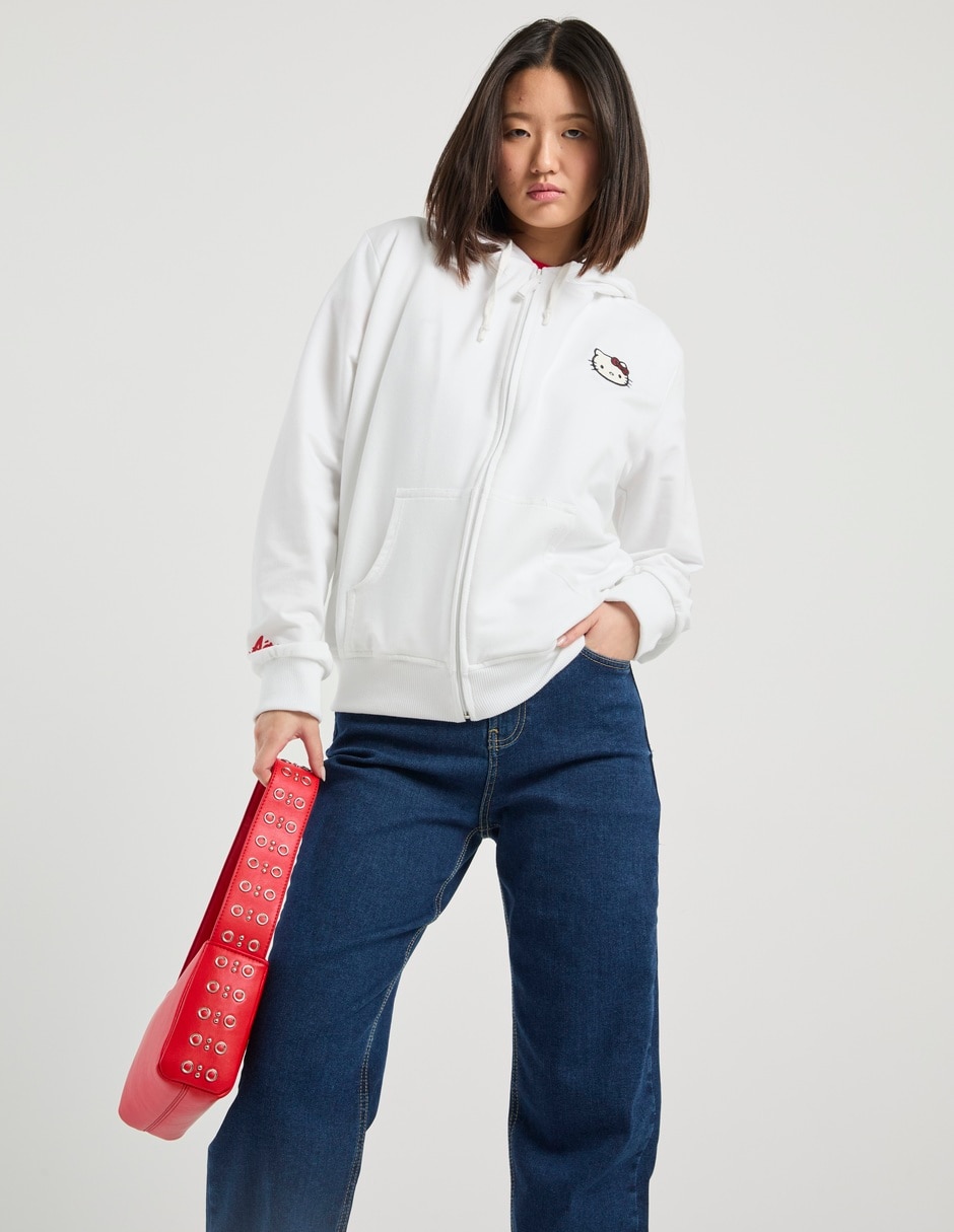 Sudadera con bolsillos Hello Kitty para mujer