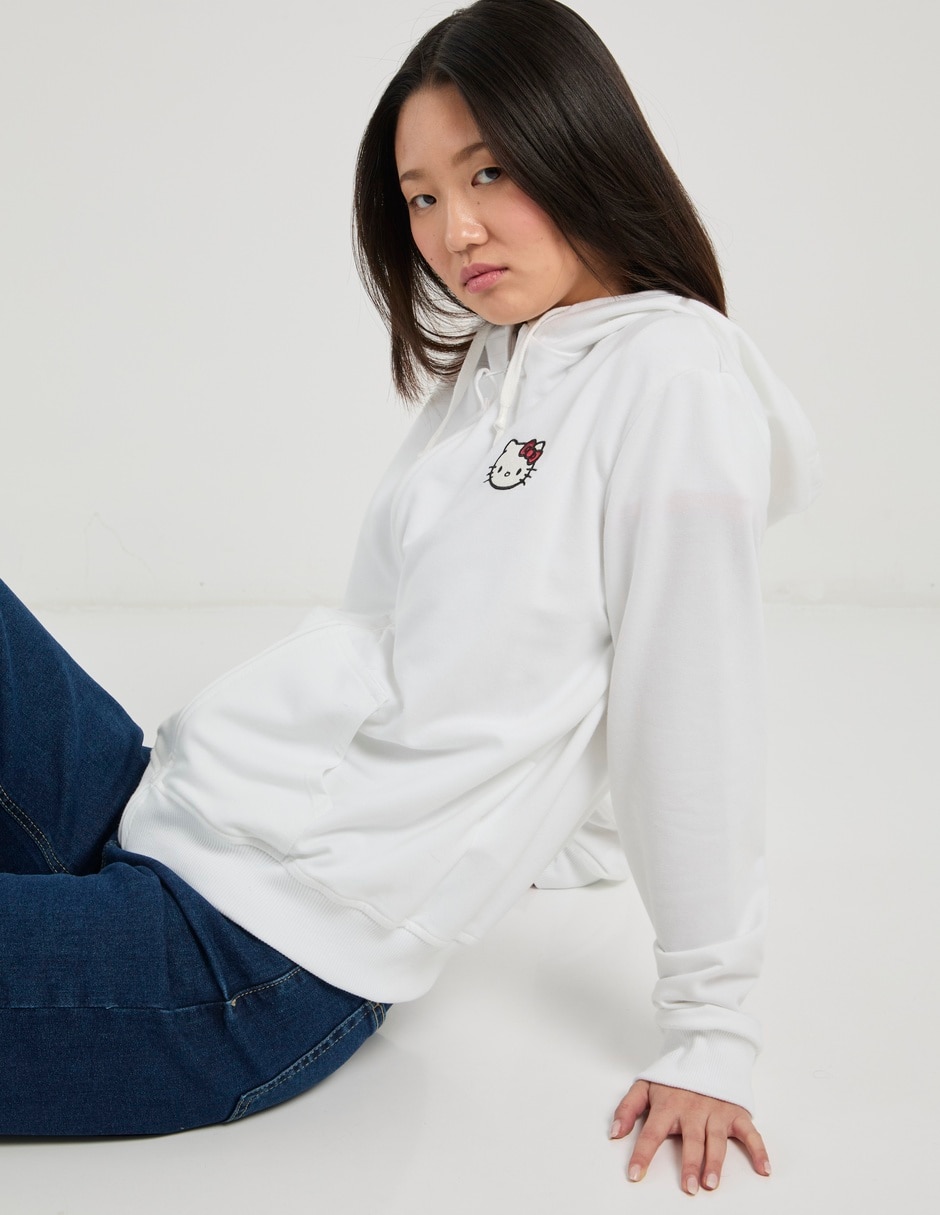 Sudadera con bolsillos Hello Kitty para mujer