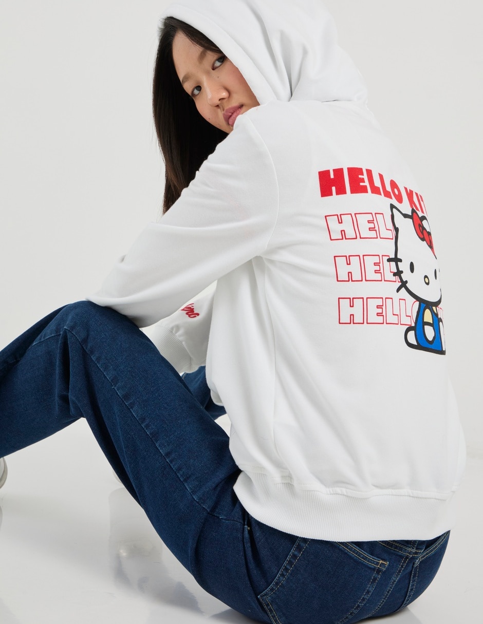 Sudadera con bolsillos Hello Kitty para mujer