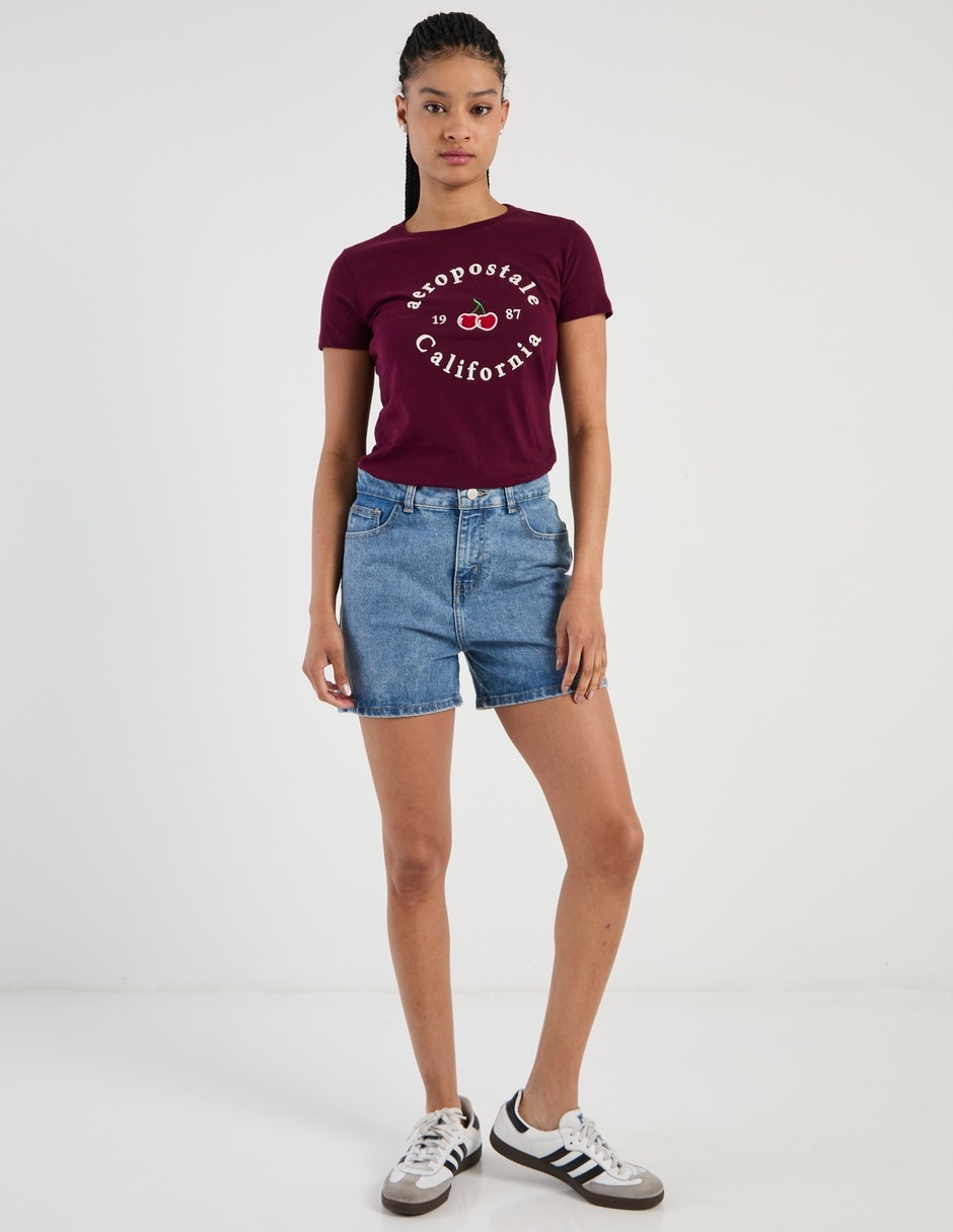 Short Aéropostale de mezclilla para mujer 5