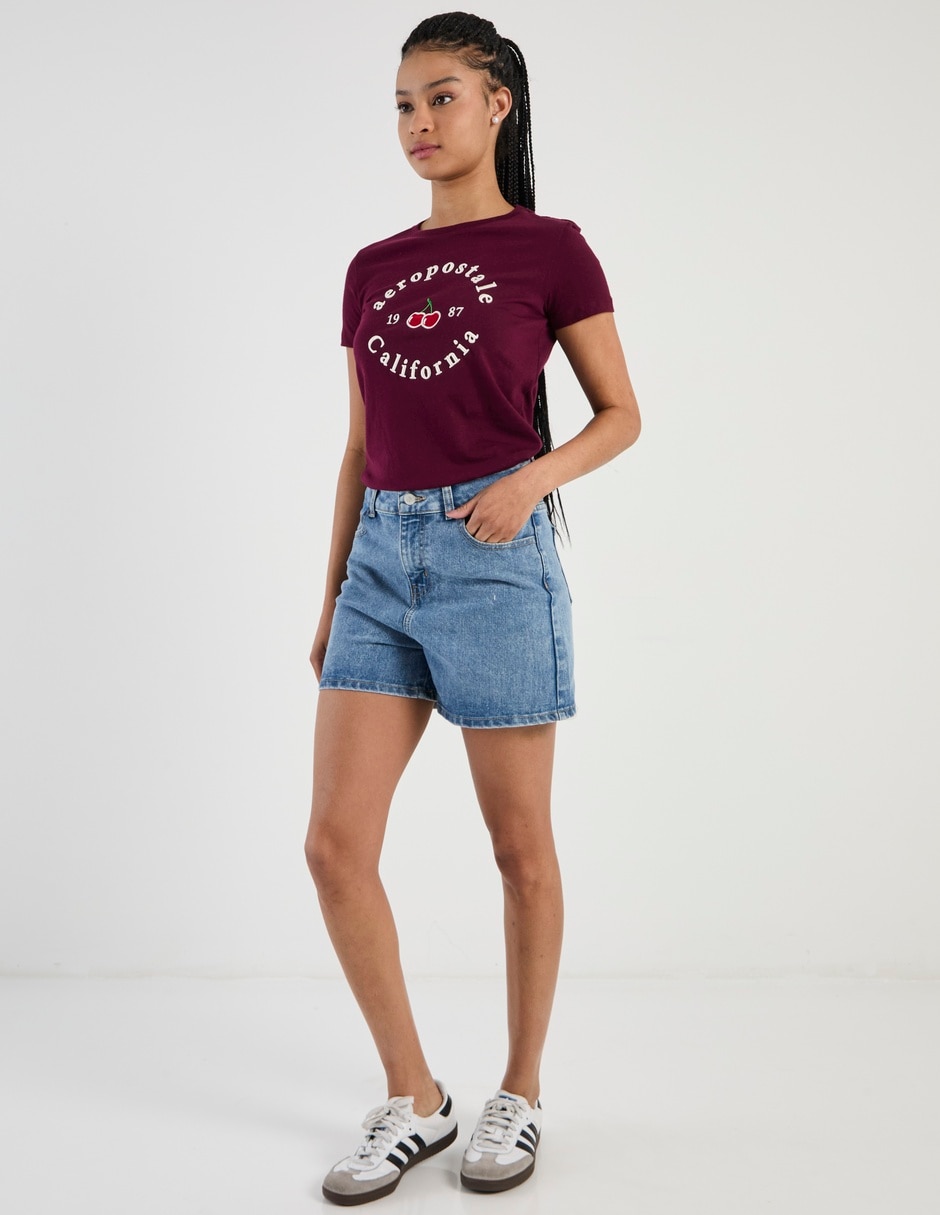 Short Aéropostale de mezclilla para mujer 4