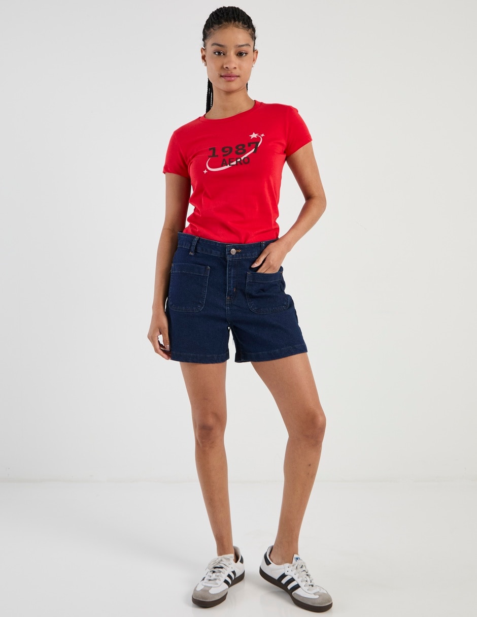 Short Aéropostale de mezclilla para mujer 5
