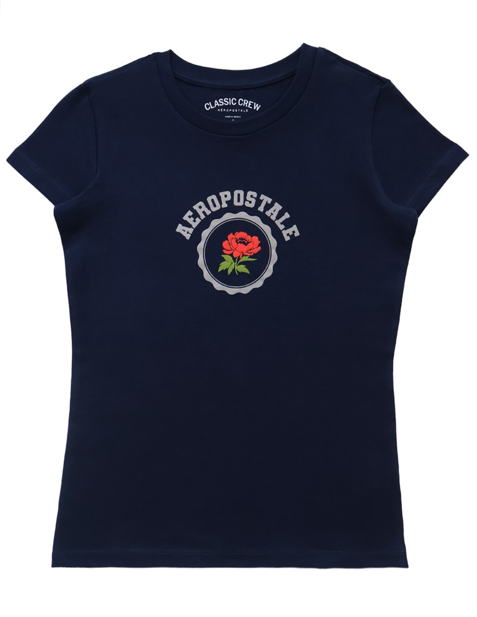 Playera manga corta Aéropostale cuello redondo para mujer Playera manga corta Aéropostale cuello redondo para mujer