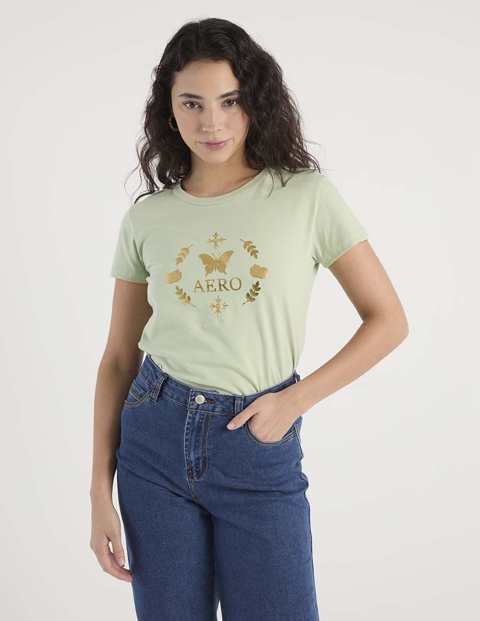 Playera manga corta Classic Crew cuello redondo para mujer Playera manga corta Classic Crew cuello redondo para mujer