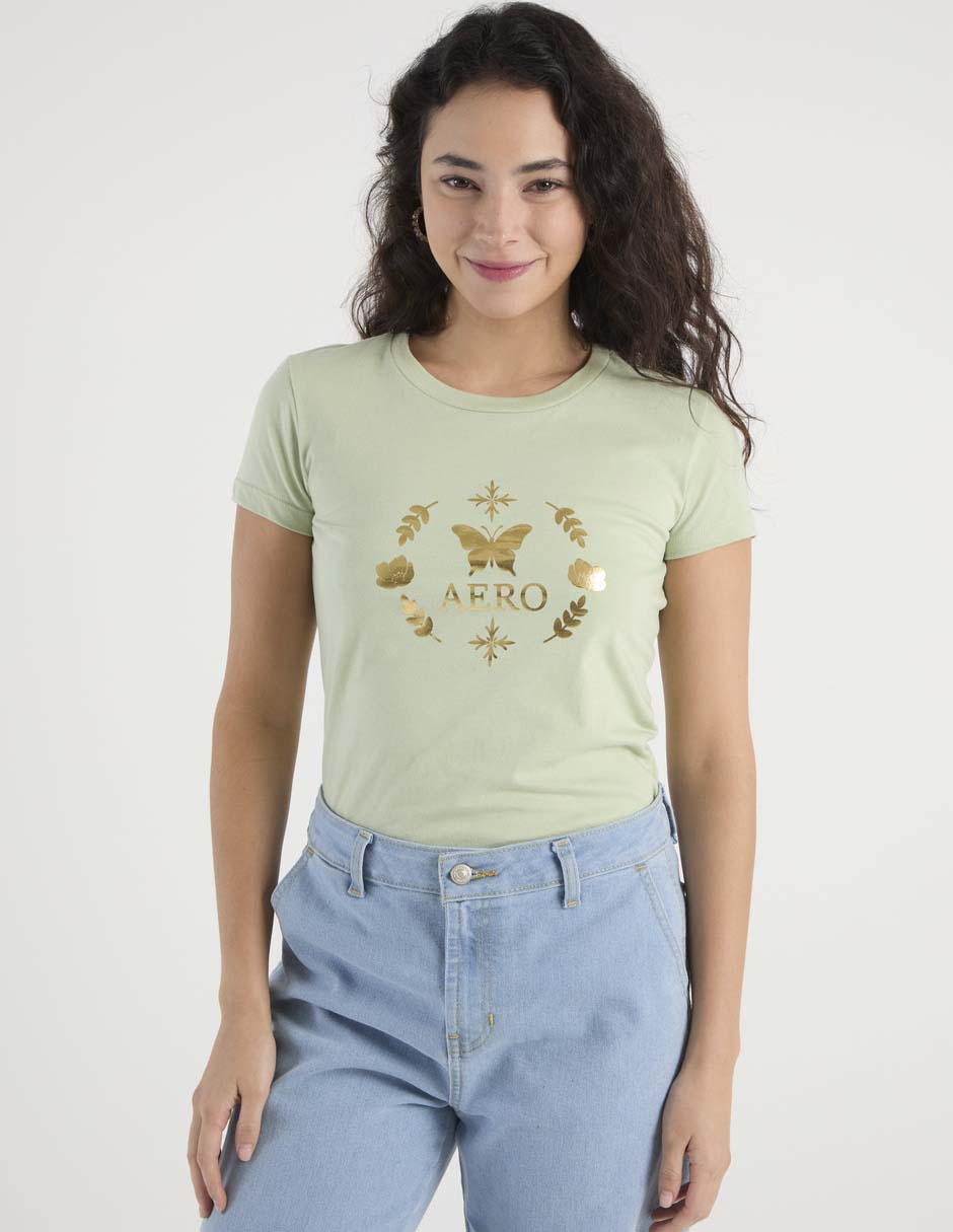 Playera manga corta Classic Crew cuello redondo para mujer 2