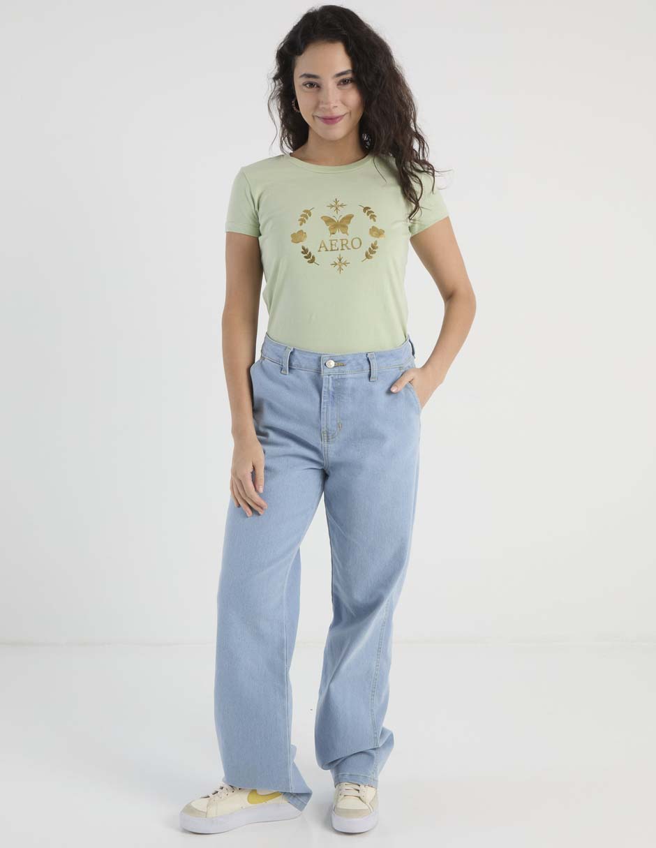 Playera manga corta Classic Crew cuello redondo para mujer 3