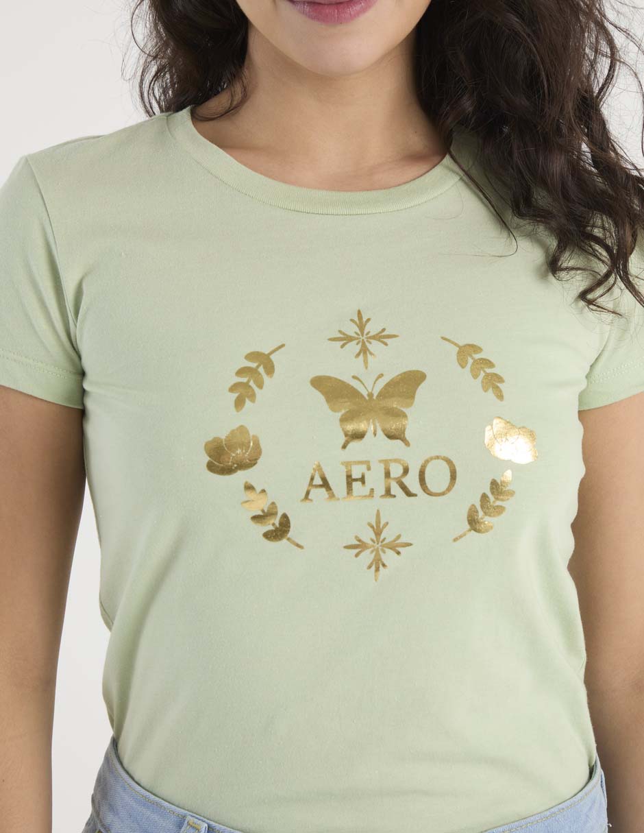 Playera manga corta Classic Crew cuello redondo para mujer 5