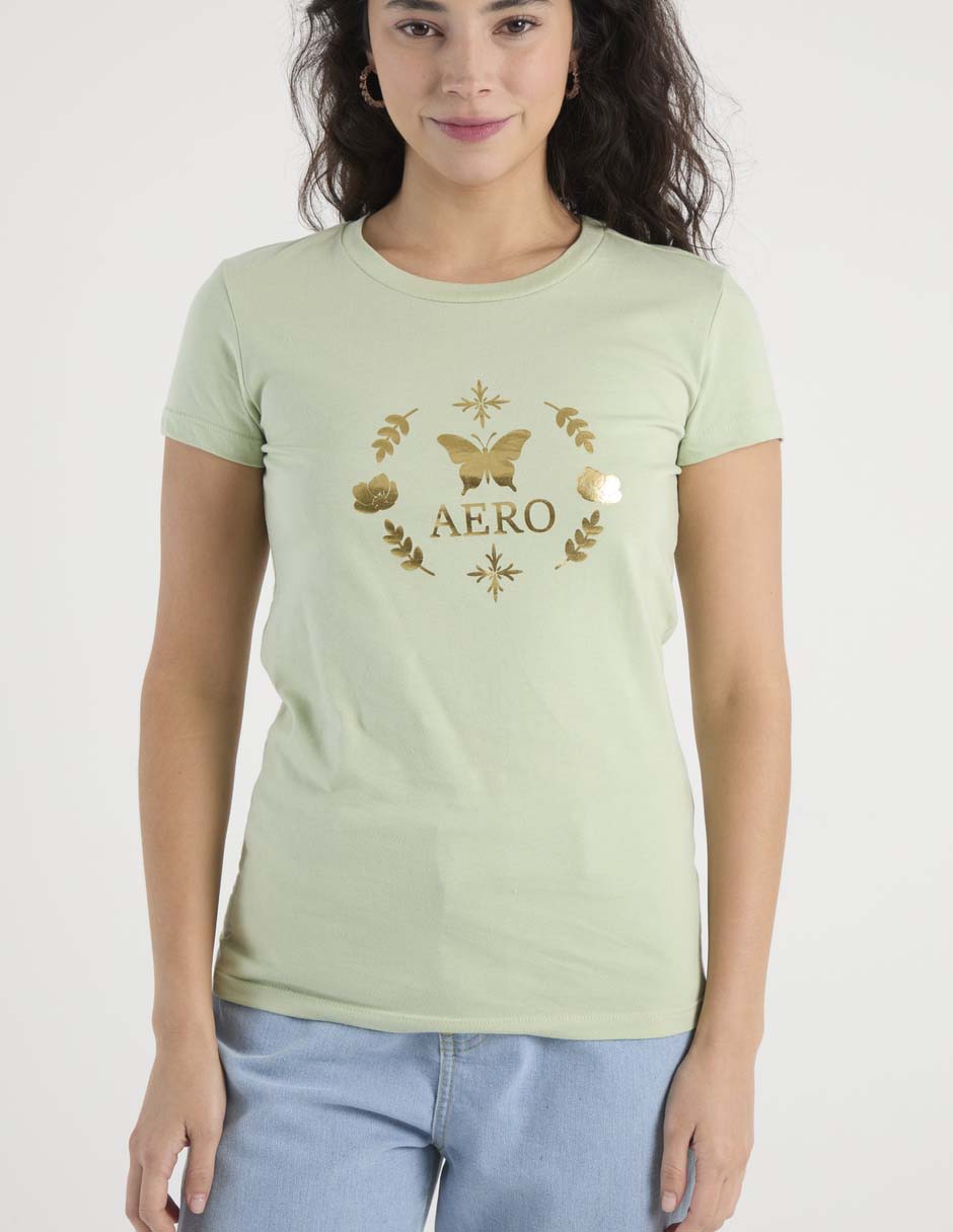 Playera manga corta Classic Crew cuello redondo para mujer 7